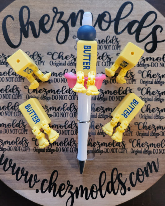 CE 3d printed focal bead- Butter stick kicker ( flexy feet )