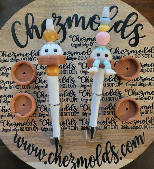 CE 3d printed focal Bead-3D dumpling basket