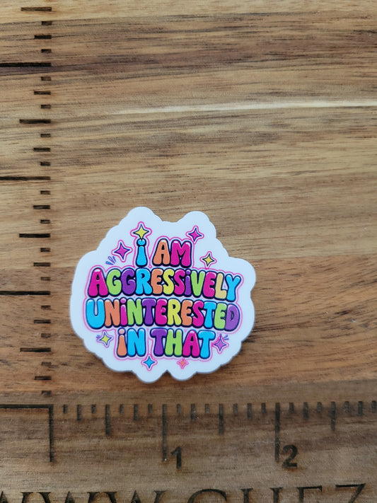 uv printed acrylic flatback- aggressively uninterested