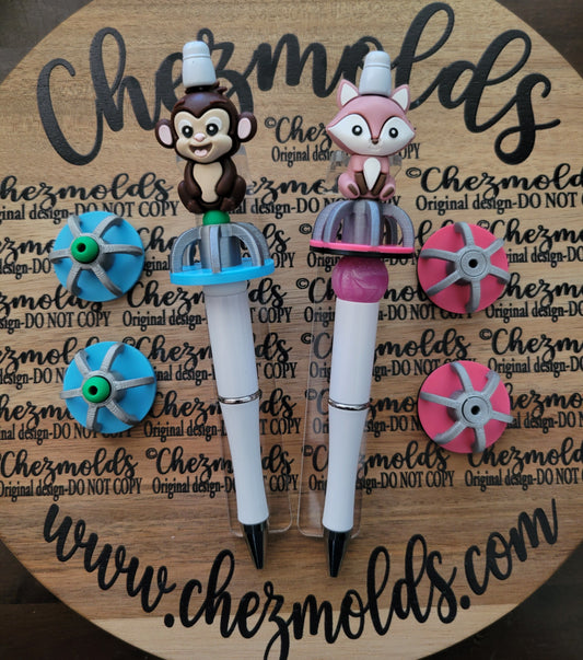 CE 3d printed focal Bead-3D merry go round spinner
