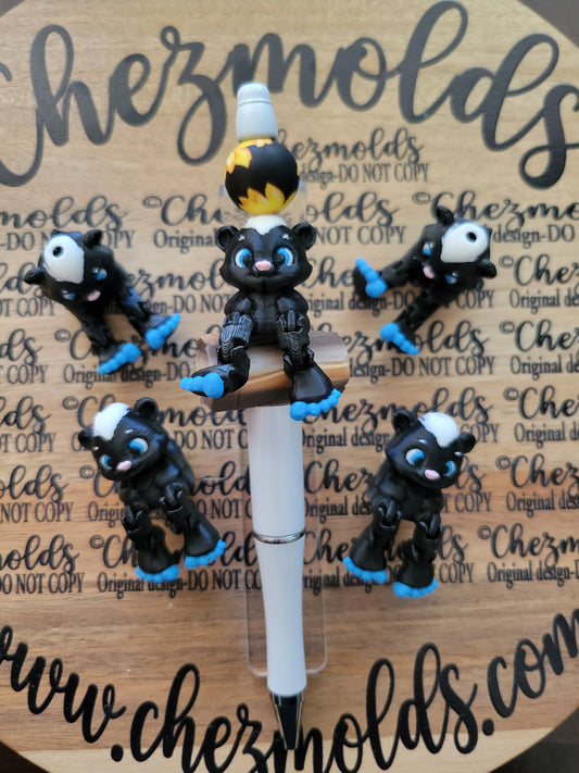 CE 3d printed focal bead-Baby Skunky kicker ( flexy feet )