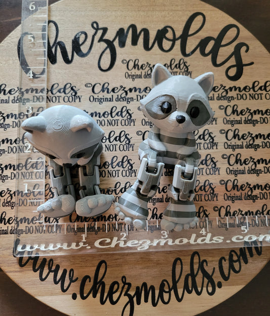 3d printed XL Chez Buddy- cutie grey raccoon