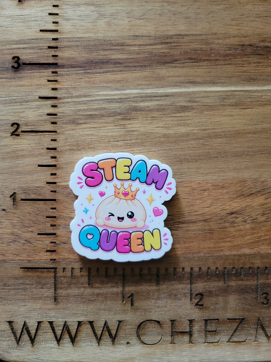 uv printed acrylic flatback- steam queen