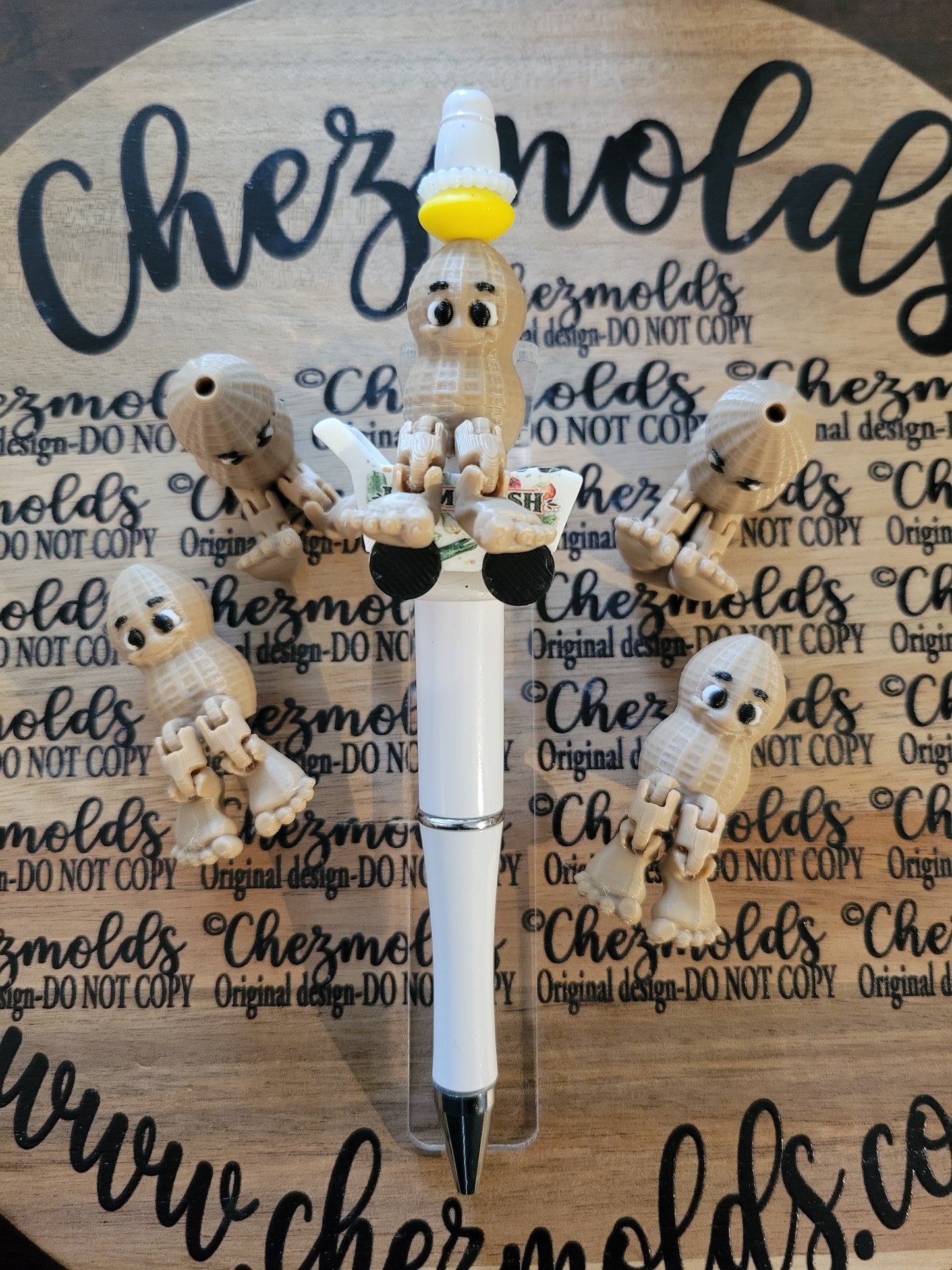 CE 3d printed focal bead- Cutie P-Nut kicker ( flexy feet )