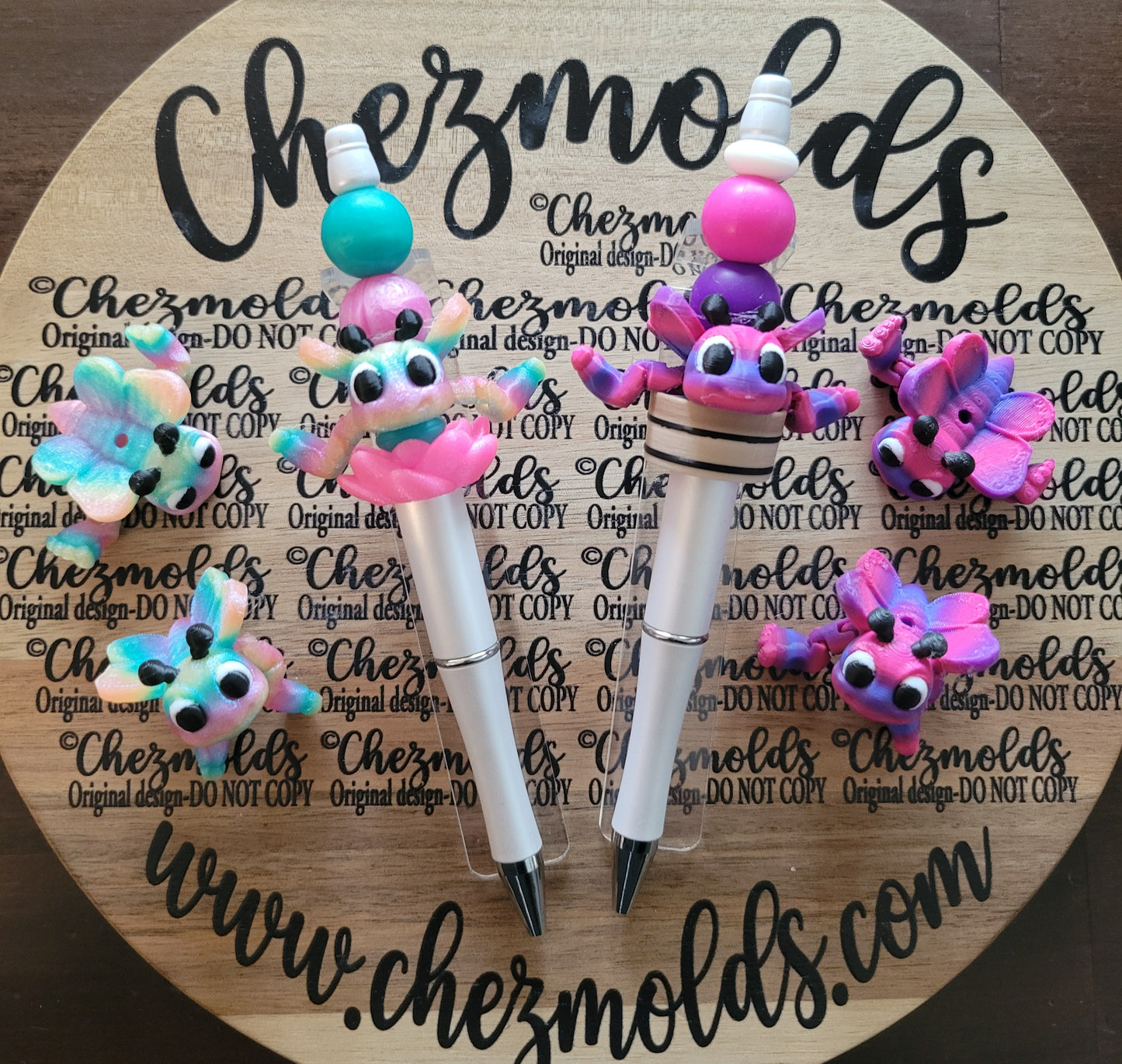 CE 3d printed focal bead- Cutie Butter-FLY kicker ( flexy feet )