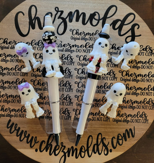CE 3d printed focal bead- Cutie ghost kicker ( flexy feet )