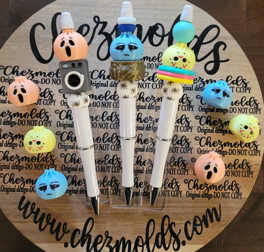 CE 3d printed focal Bead-3D horror dumpling NONK Glow