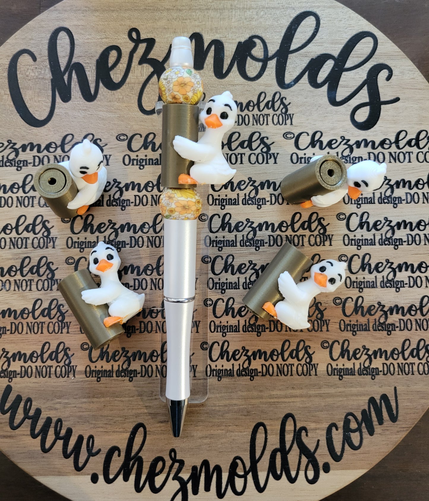 CE 3d printed focal bead- "Betsy" goose- Chez Pole dancer