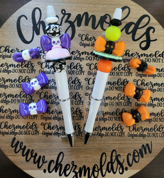 CE 3d printed focal Bead- Skull Bow NONK