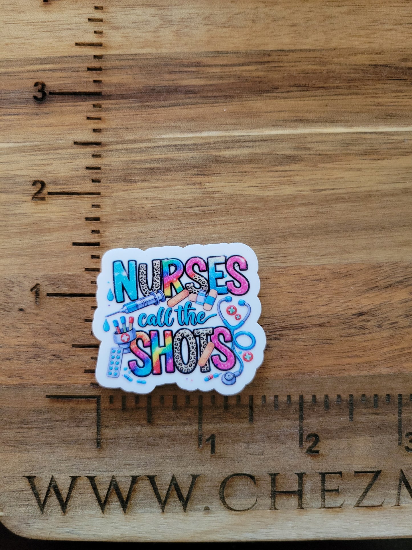 uv printed acrylic flatback-nurses call the shots