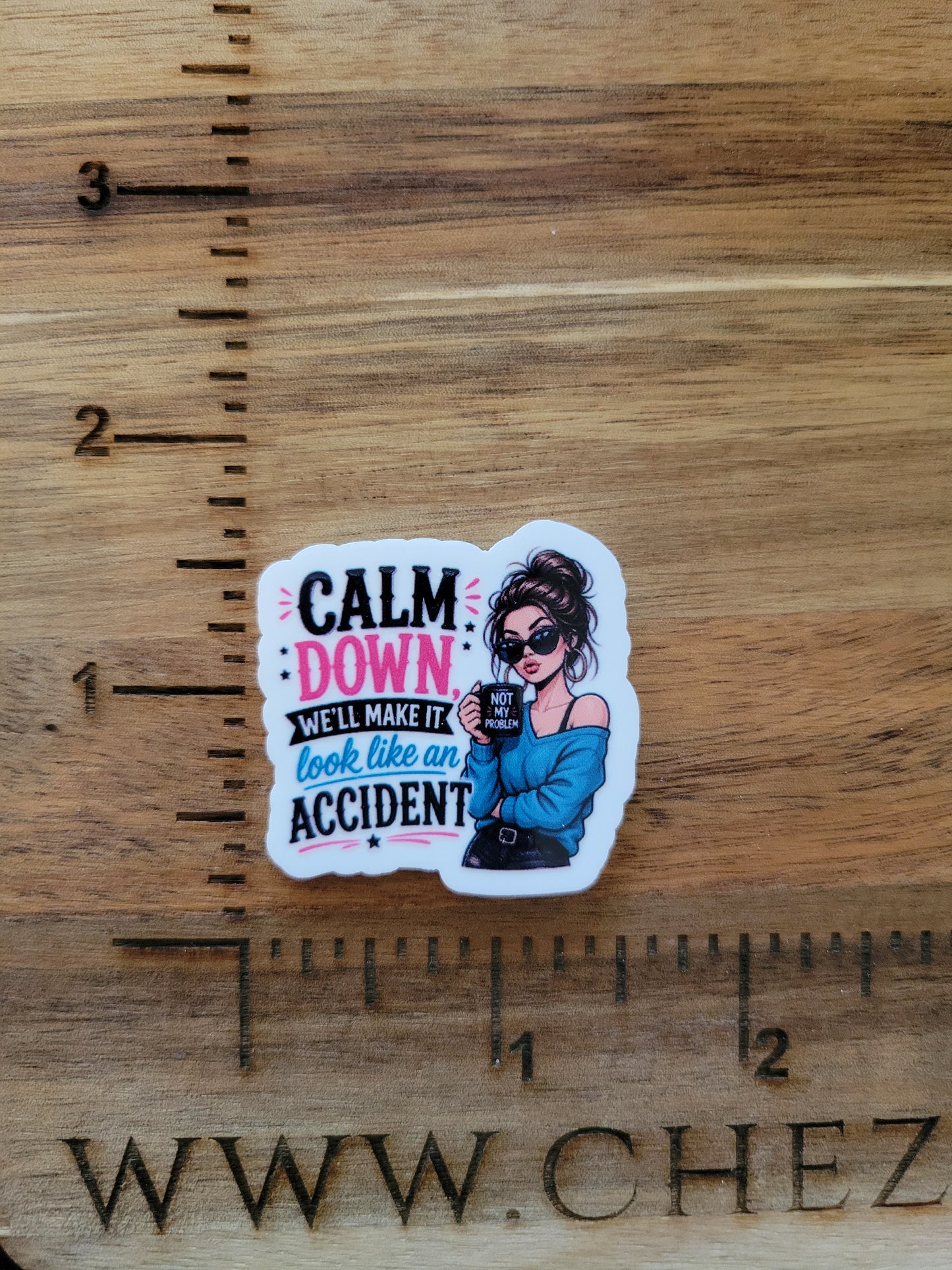 uv printed acrylic flatback-calm down accident