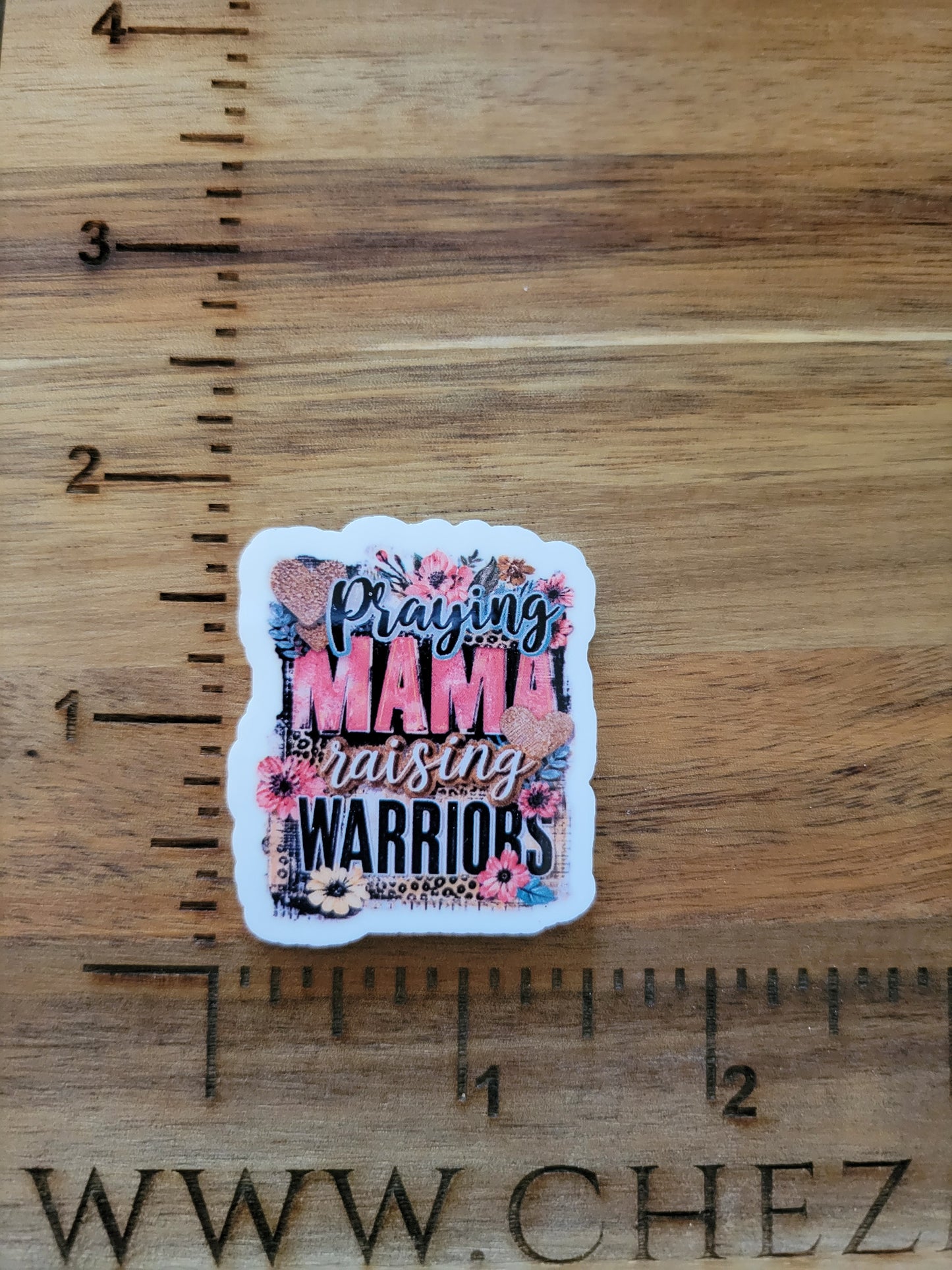 uv printed acrylic flatback-praying mama raising warriors