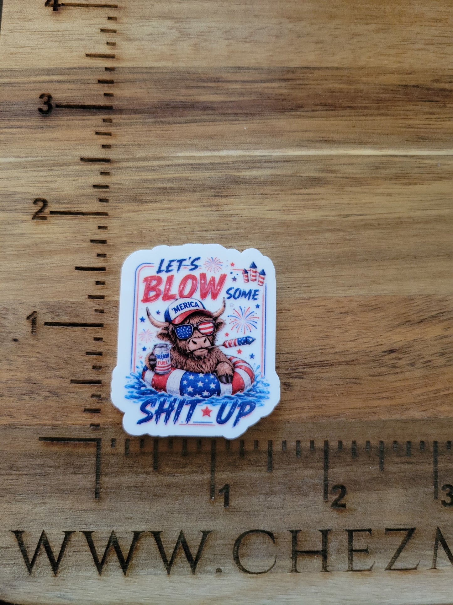 uv printed acrylic flatback-Blow S up cow