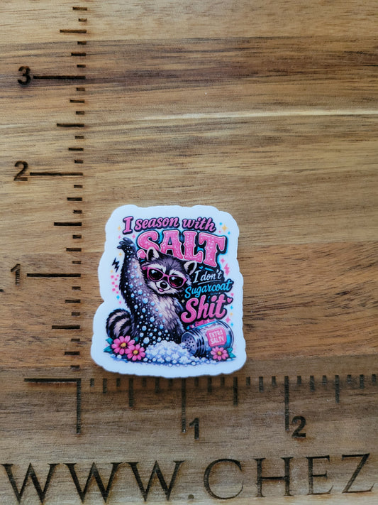 uv printed acrylic flatback-season salt raccoon
