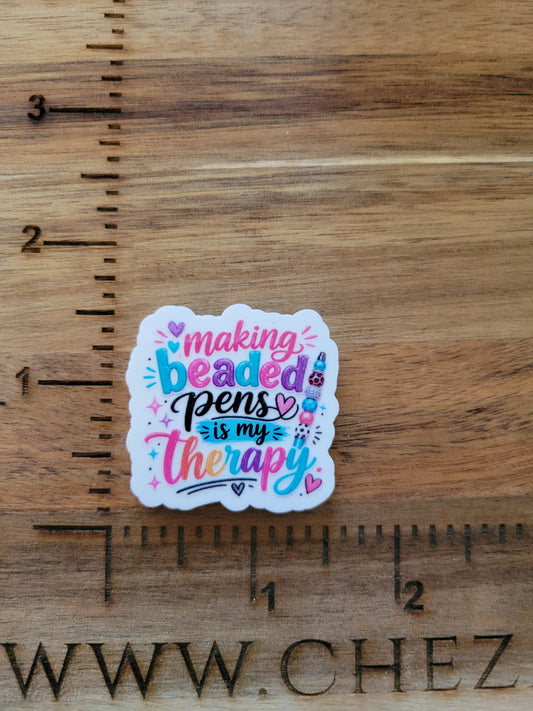 uv printed acrylic flatback-making beaded pens is my therapy