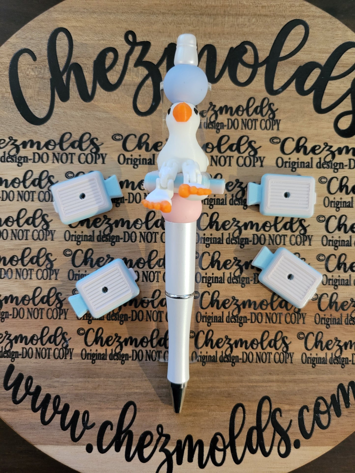 CE 3d printed focal Bead- hot water bottle