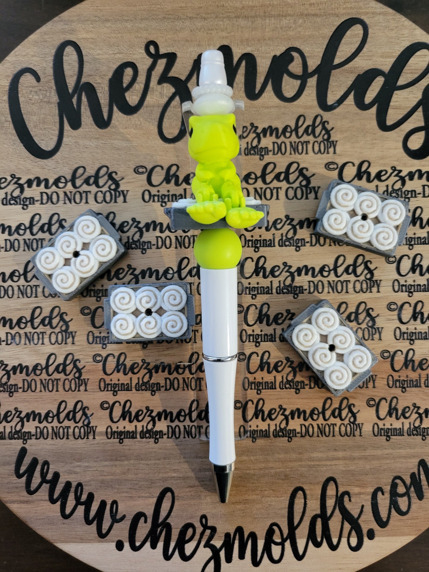 CE 3d printed focal Bead- cinna roll sheet