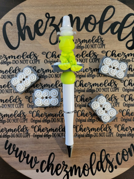 CE 3d printed focal Bead- cinna roll sheet