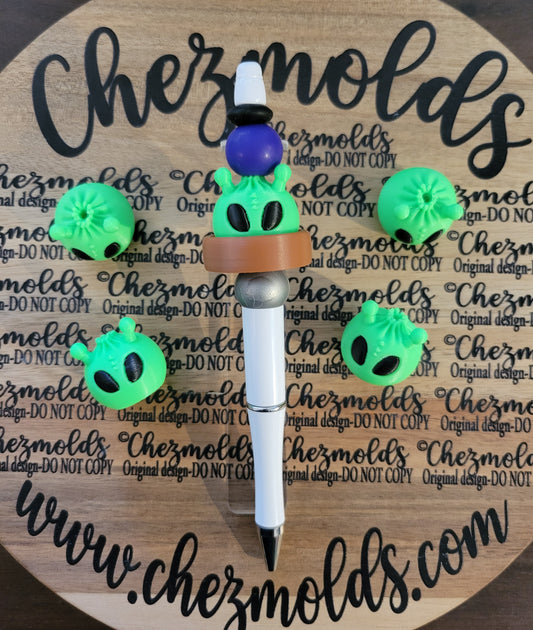 CE 3d printed focal Bead- Alien dumpling NONK