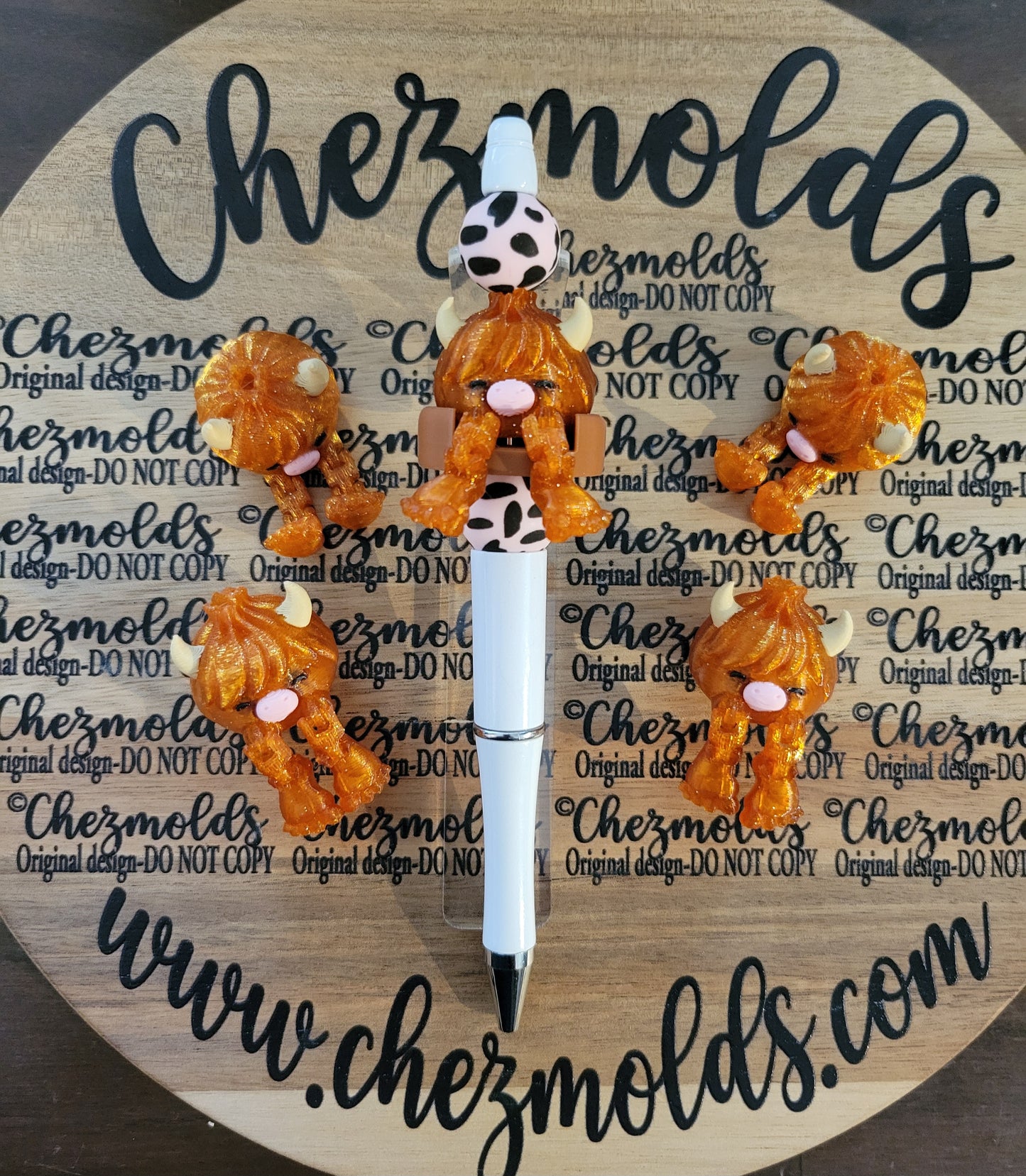 CE 3d printed focal bead-Cutie Highland dumpling kicker ( flexy feet )