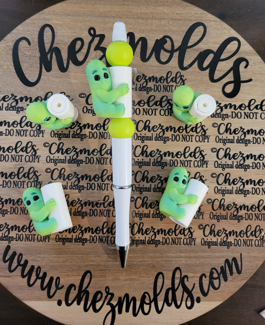 CE 3d printed focal bead- "Tabitha" Pickle- Chez Pole dancer