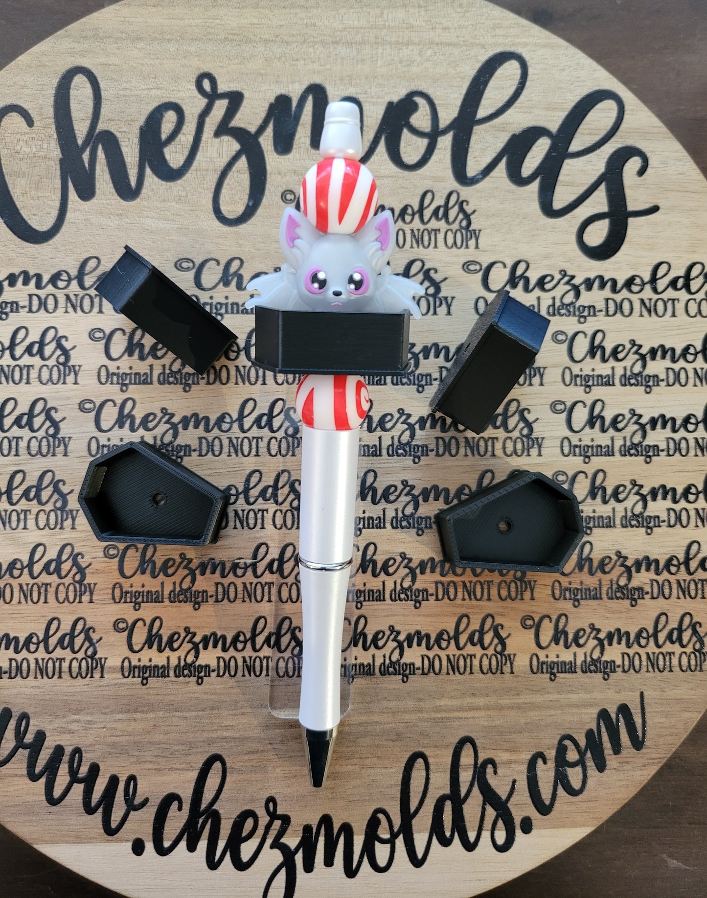 CE 3d printed focal Bead- hollow coffin