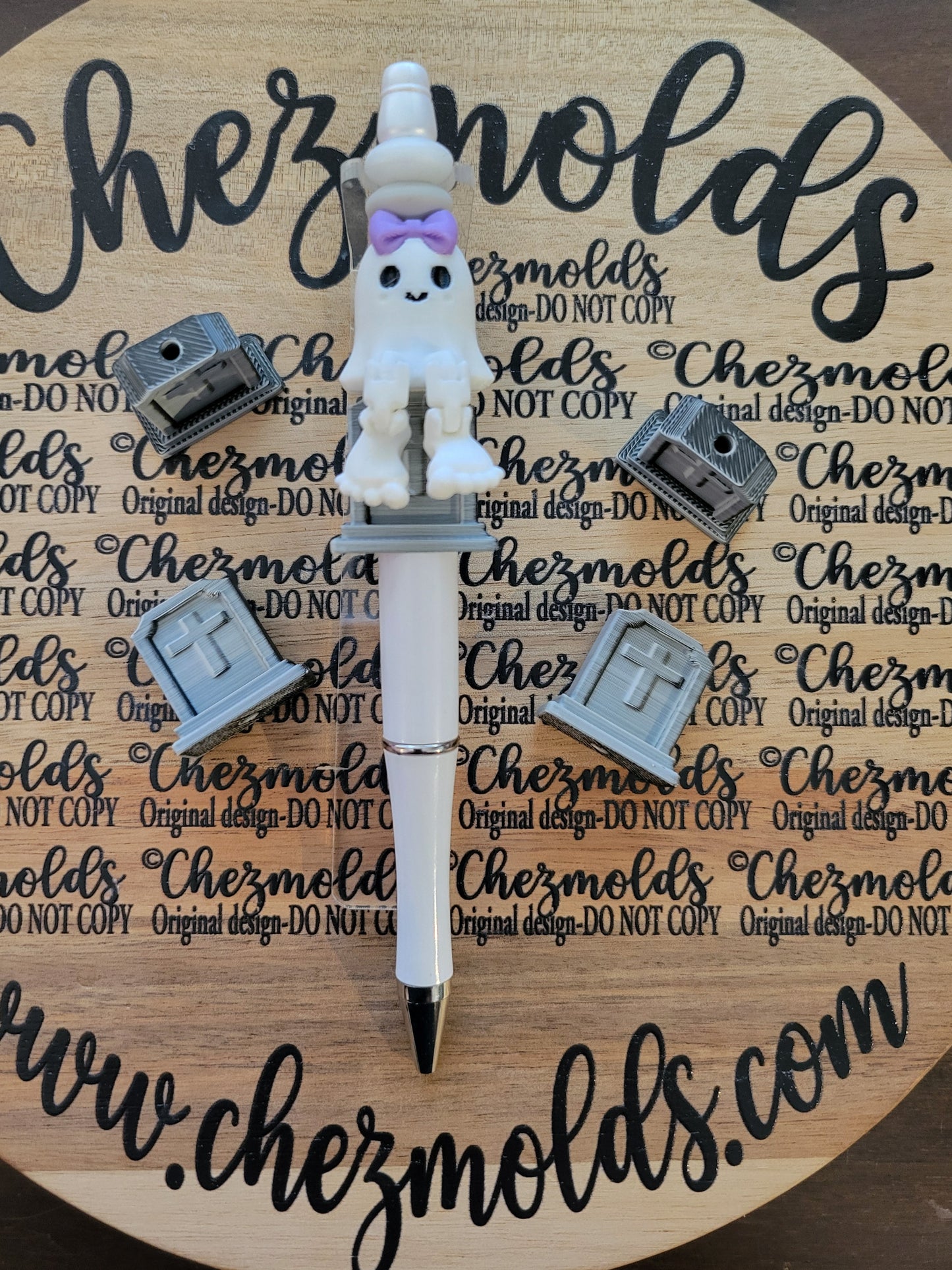 CE 3d printed focal Bead- Tombstone seat