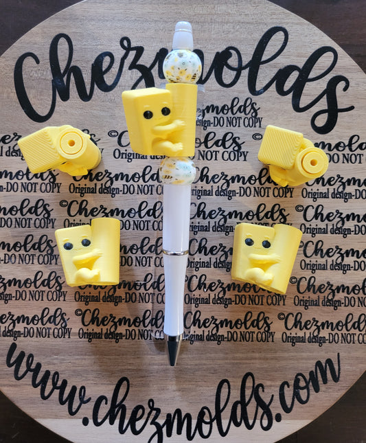 CE 3d printed focal bead- "Sammy" Butter- Chez Pole dancer