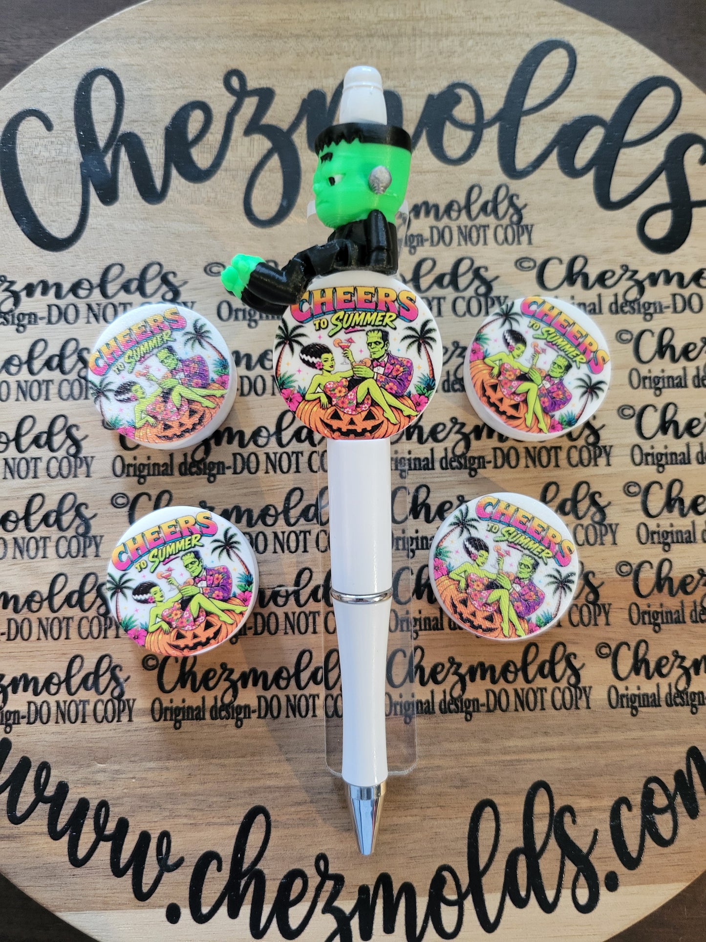 CE 3d printed focal Bead-franken cheers to summer -CG Exclusive design