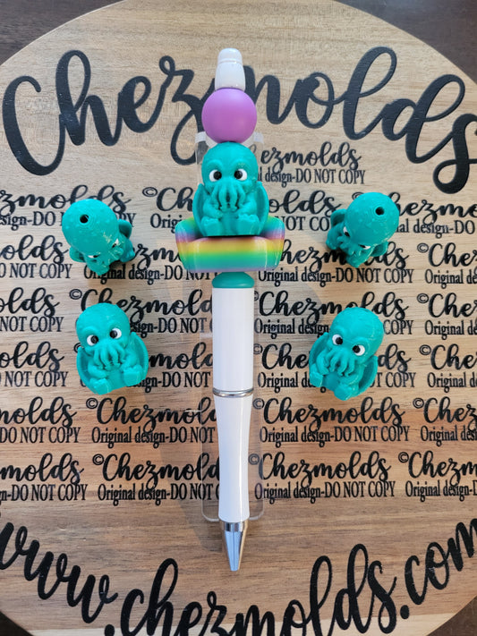 CE 3d printed focal Bead- Cutie Cthulhu NONK