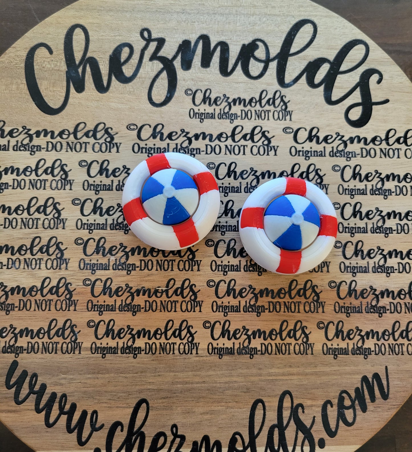 CE 3d printed fidget clicker-beach ball in floatie