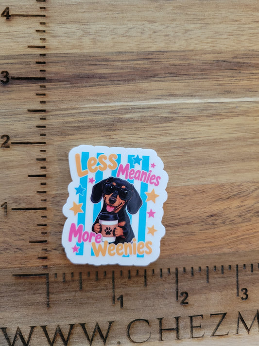 uv printed acrylic flatback-less meanies more weenies
