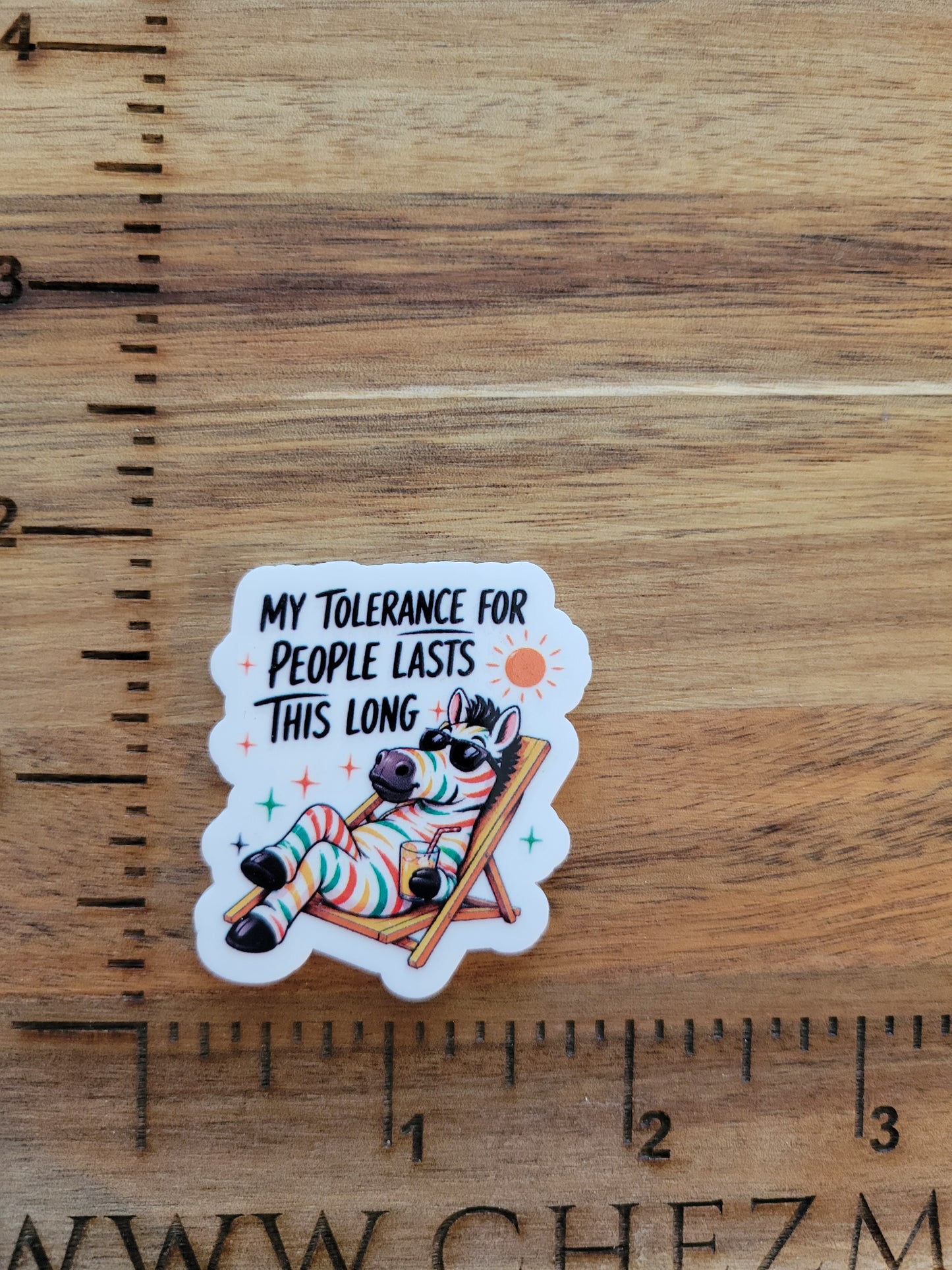 uv printed acrylic flatback-tolerance zebra