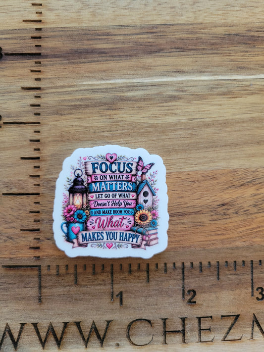 uv printed acrylic flatback-focus on what matters