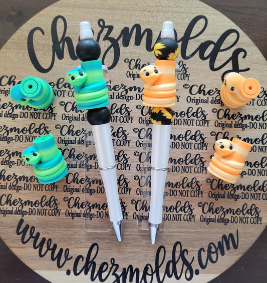CE 3d printed focal bead- Snakey- Chez Pole dancer ( spinner )