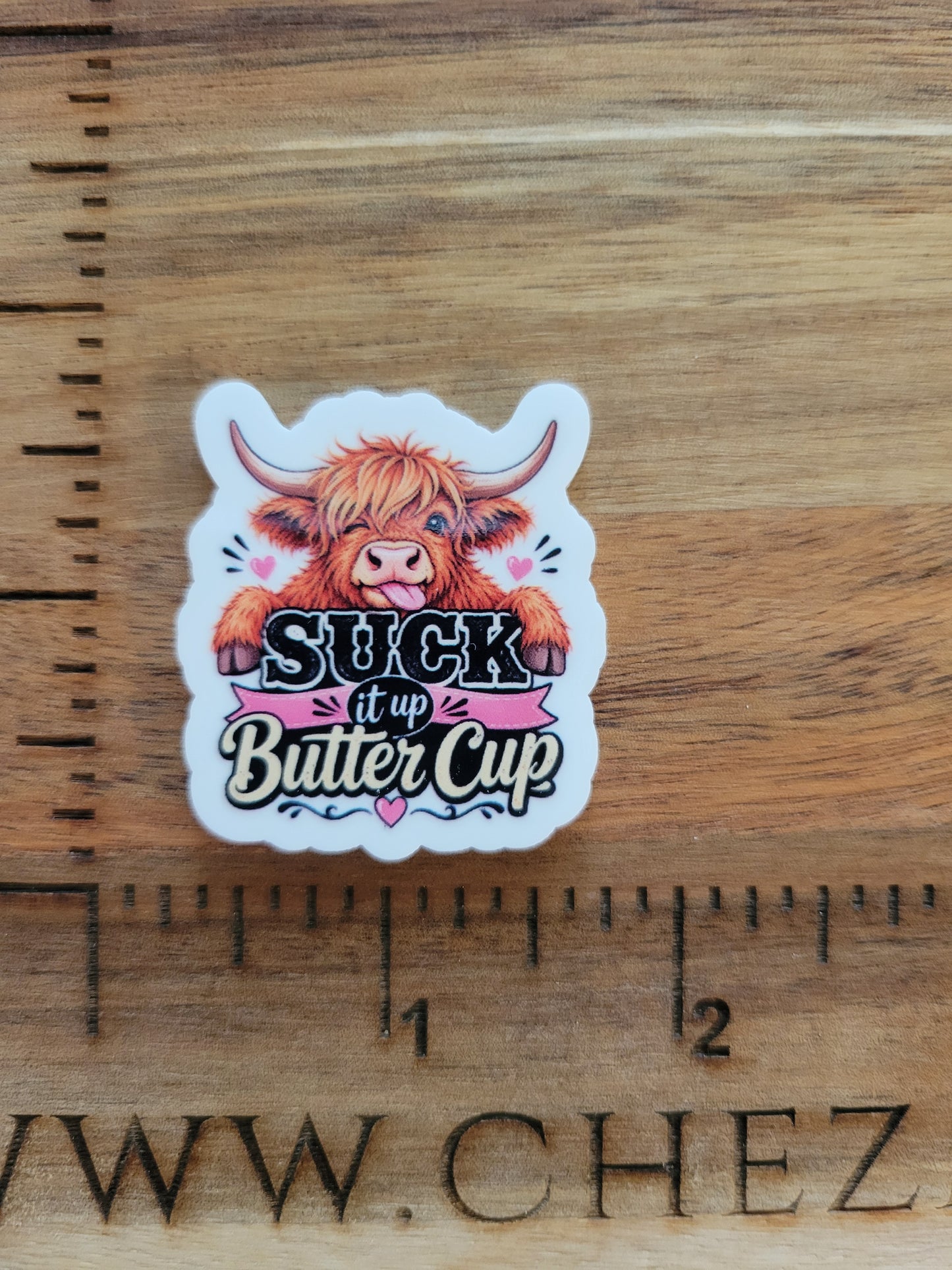 uv printed acrylic flatback-suck it up buttercup