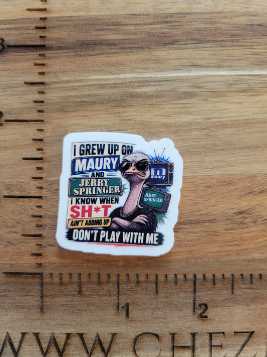 uv printed acrylic flatback-i grew up on maury