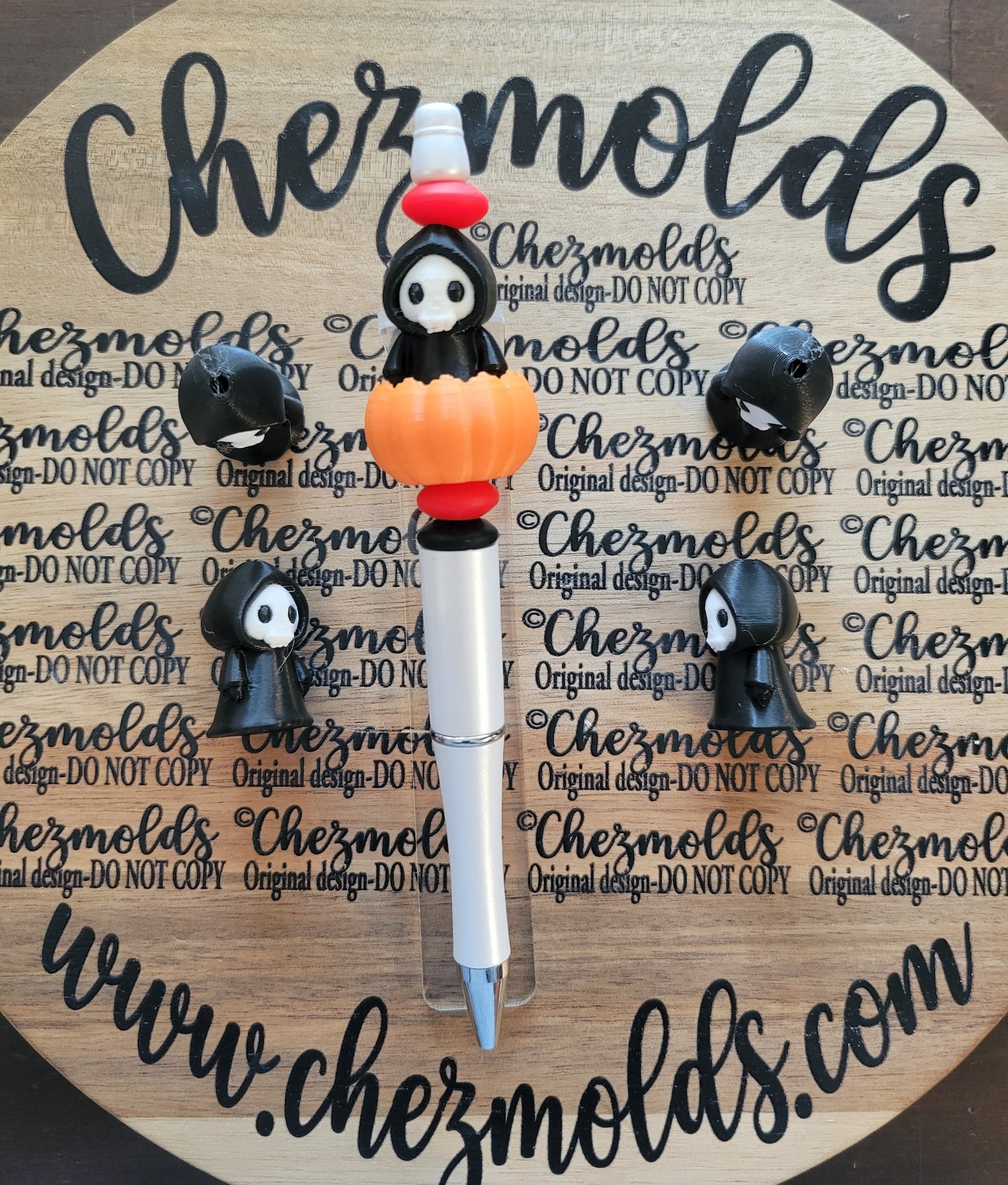 CE 3d printed focal Bead- Grim Baby NONK