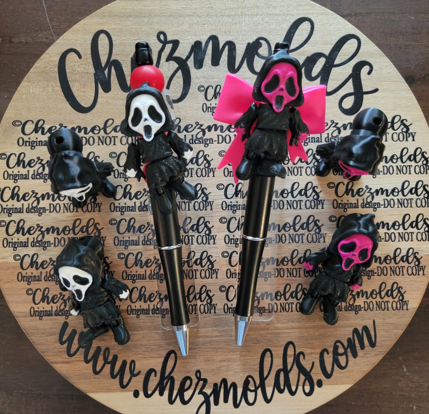 CE 3d printed focal Bead DANGLERZ-Screaming ghost