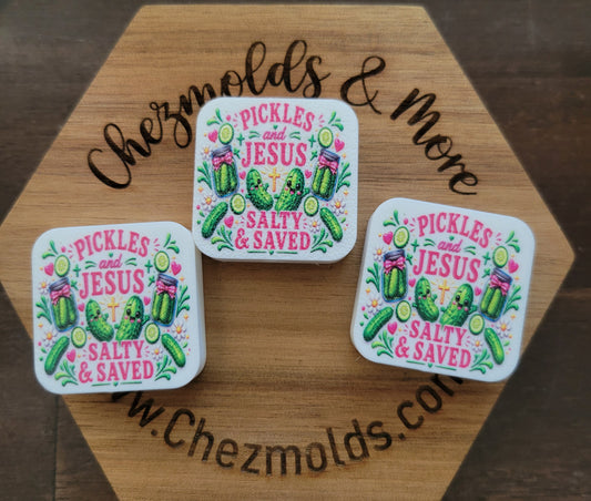 CE 3d printed focal Bead-pickles n Jesus
