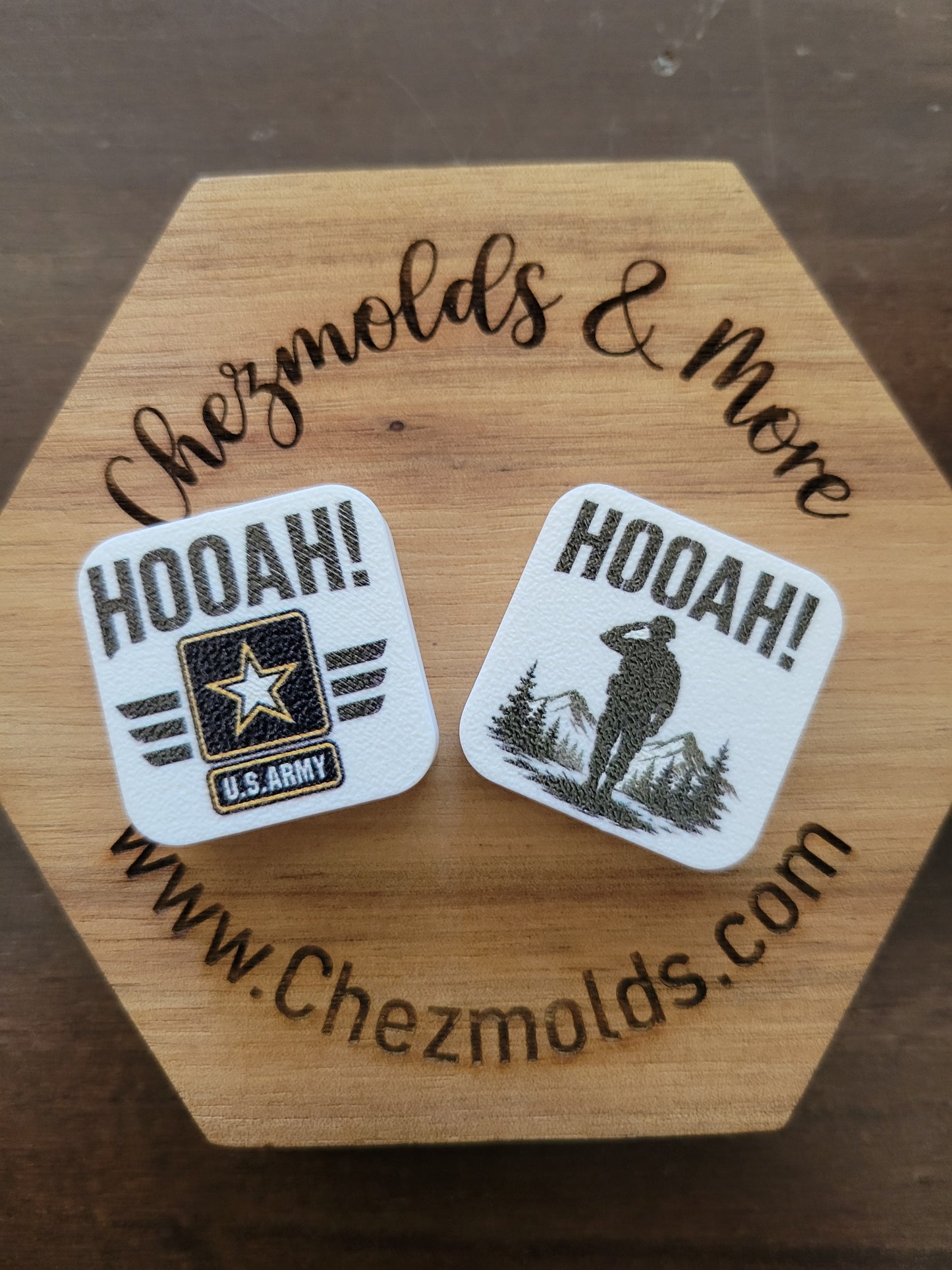 CE 3d printed focal Bead-military- double sided focal