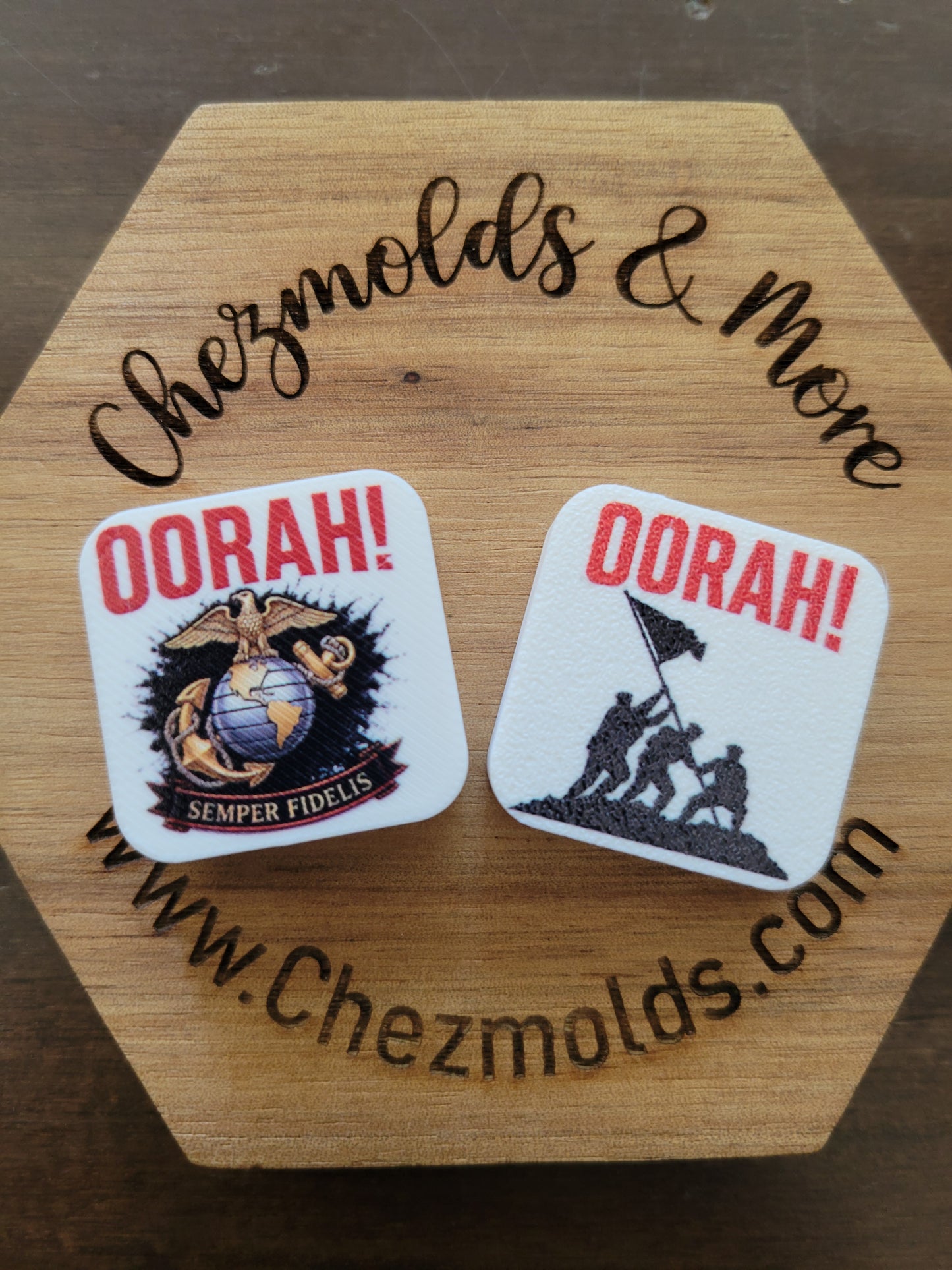 CE 3d printed focal Bead-military- double sided focal