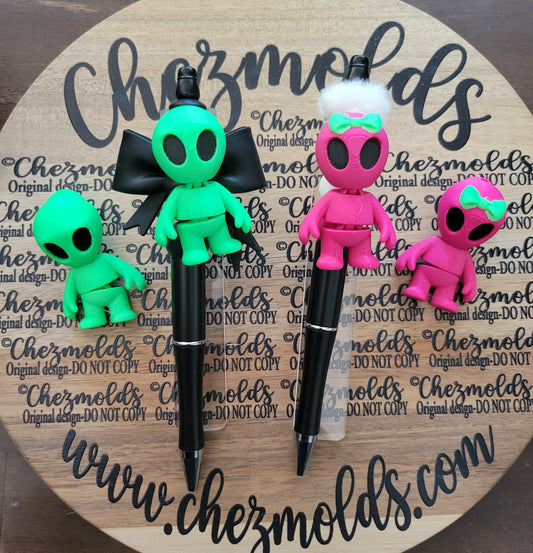 CE 3d printed focal Bead DANGLERZ-Alien