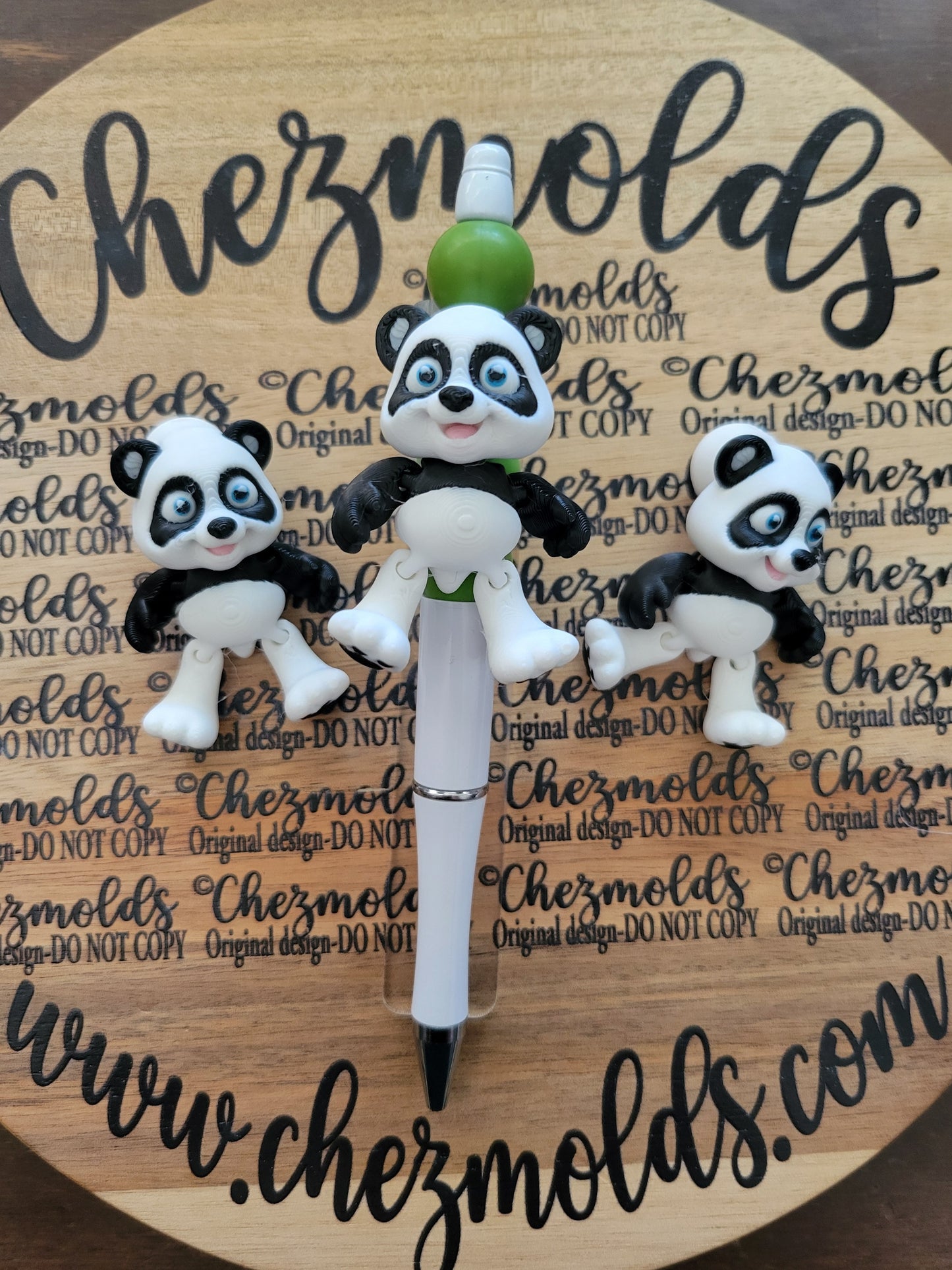 CE 3d printed focal Bead DANGLERZ-panda