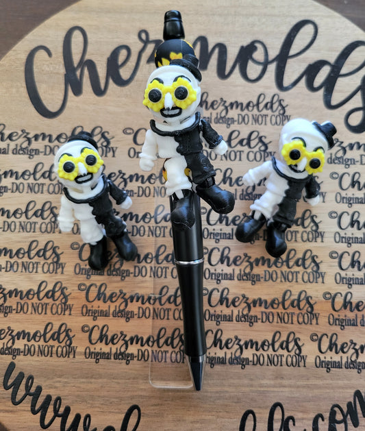 CE 3d printed focal Bead DANGLERZ-art clown
