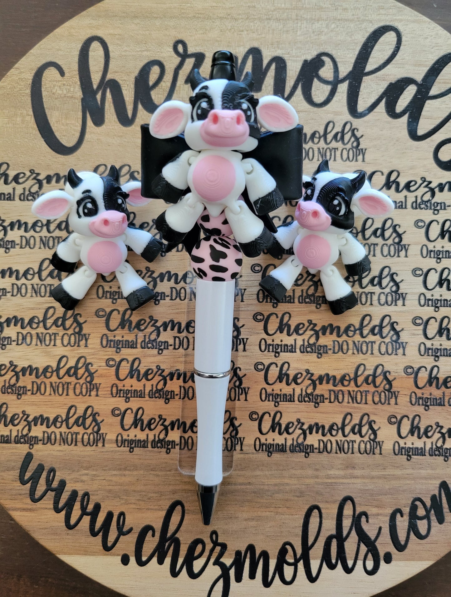 CE 3d printed focal Bead DANGLERZ-Moo cow
