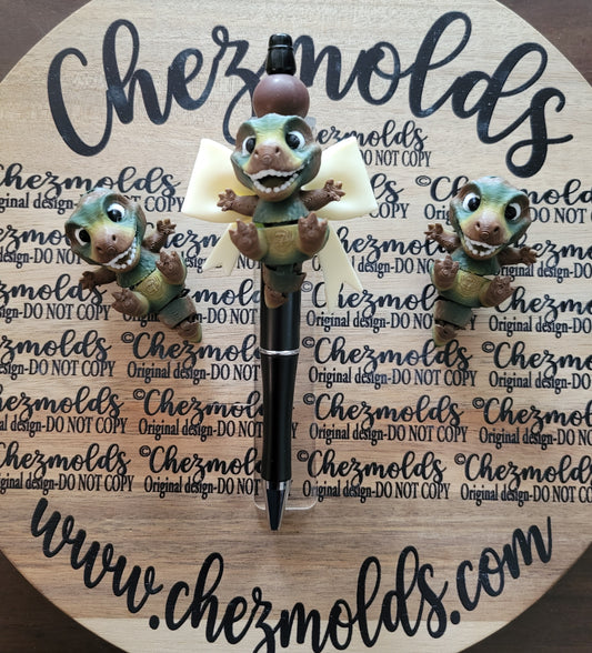 CE 3d printed focal Bead DANGLERZ-cutie T-rex