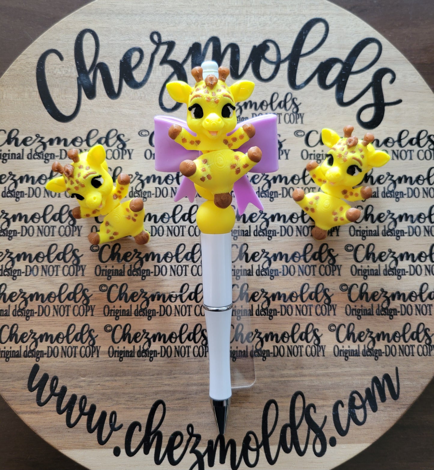 CE 3d printed focal Bead DANGLERZ-Cutie baby giraffe