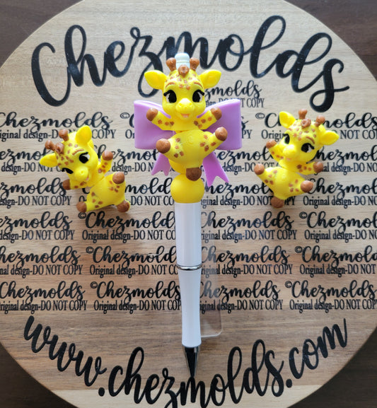 CE 3d printed focal Bead DANGLERZ-Cutie baby giraffe