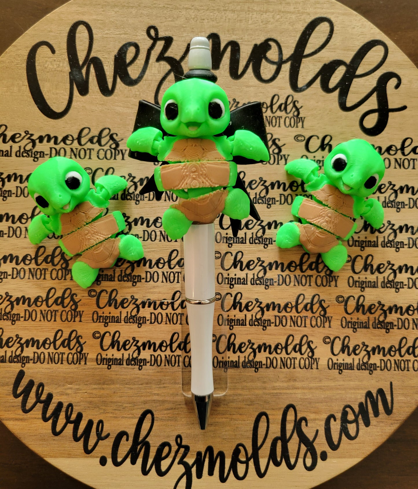 CE 3d printed focal Bead DANGLERZ-Cutie baby turtle